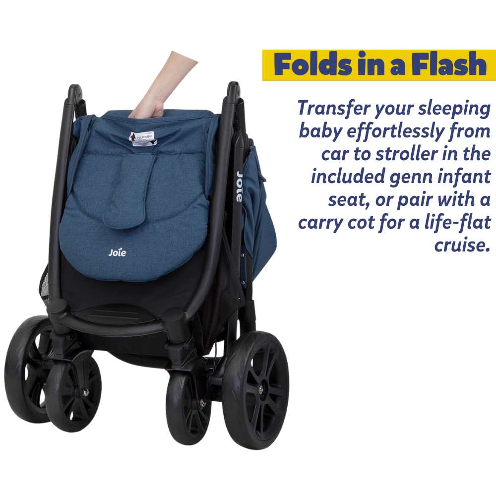 Joie Litetrax 4 Travel System - Deep Sea, Suitable from Birth up to 15kgs