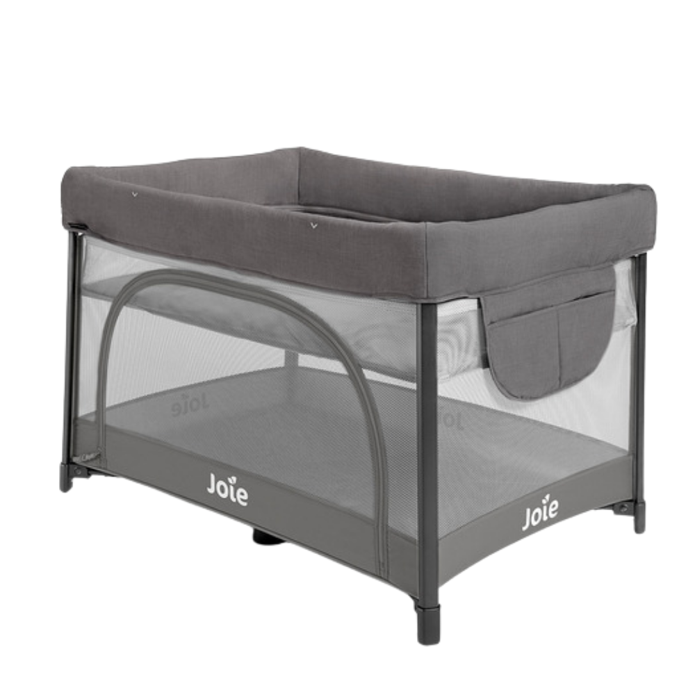 Joie Sesame™ LX One-Hand Fold Playard with Bassinet & Changer , Birth up to 30 lb - Thunder