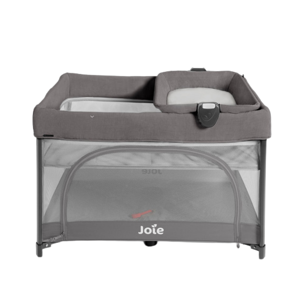 Joie Sesame™ LX One-Hand Fold Playard with Bassinet & Changer , Birth up to 30 lb - Thunder