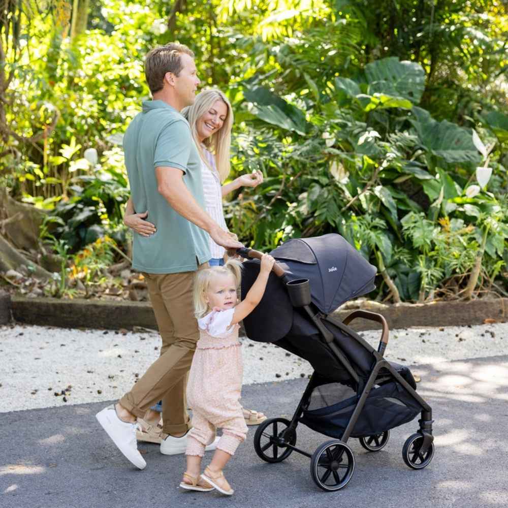 Joie Nutmeg Compact Travel Stroller Suitable From Birth to 22kg- Shale