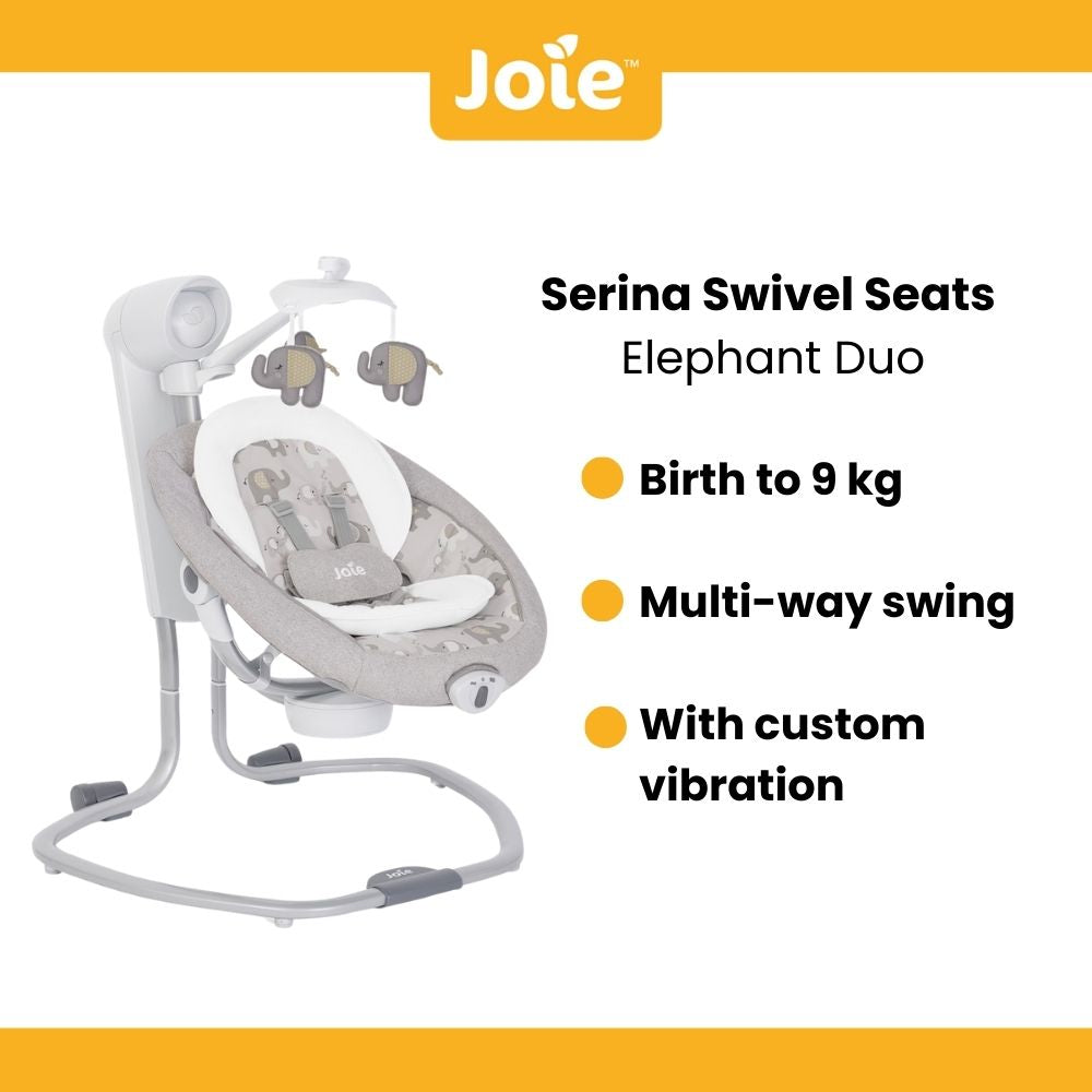 Joie Serina Swivel Seats (Elephant Duo)
