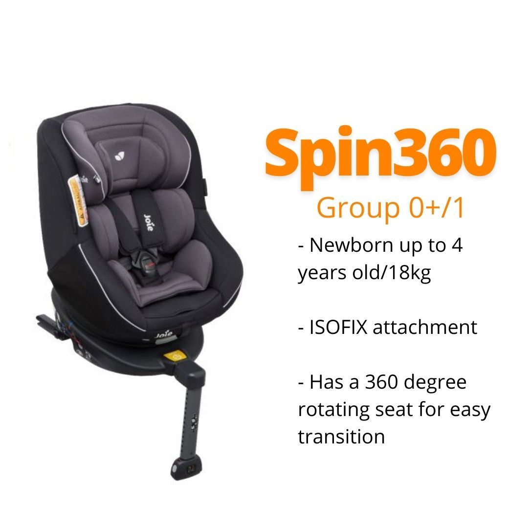 Joie Spin 360 Car Seat (Two Tone Black)