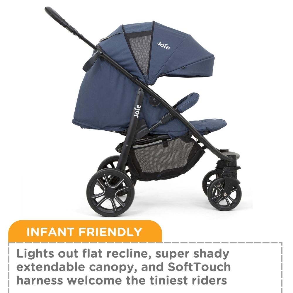 Joie Coal Literax 4 Modular Stroller one hand fold from birth up to 22kgs 5 years old stroller for toddler travel