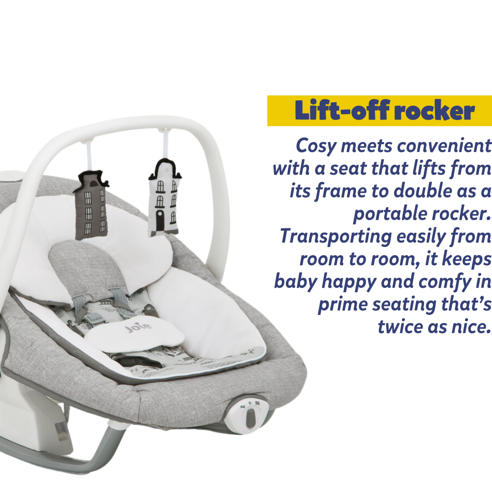 Joie Serina 2 in 1 Swing and Rocker for Baby Suitable from Birth to 9kg