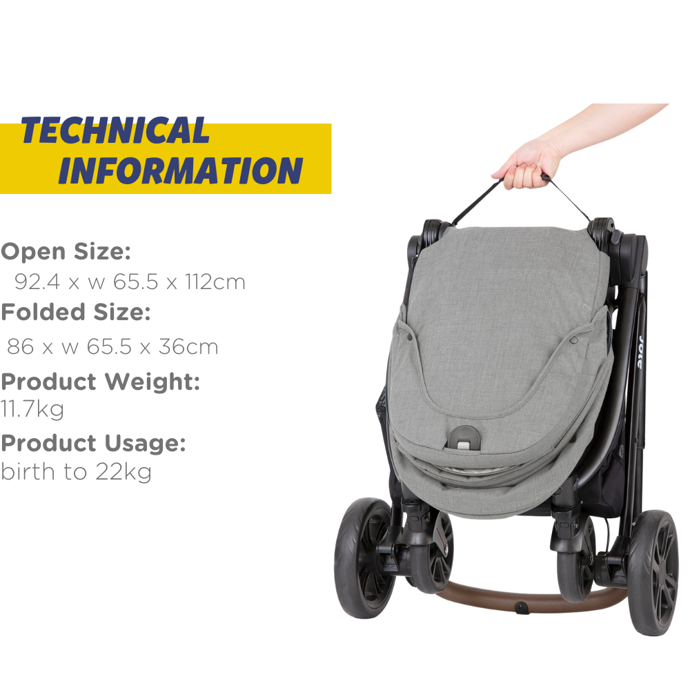 Joie Versatrax™ Trio (Stroller with Trio Travel System Bundle - Versatrax, I-snug, and ramble) Suitable from Birth up to 22kgs